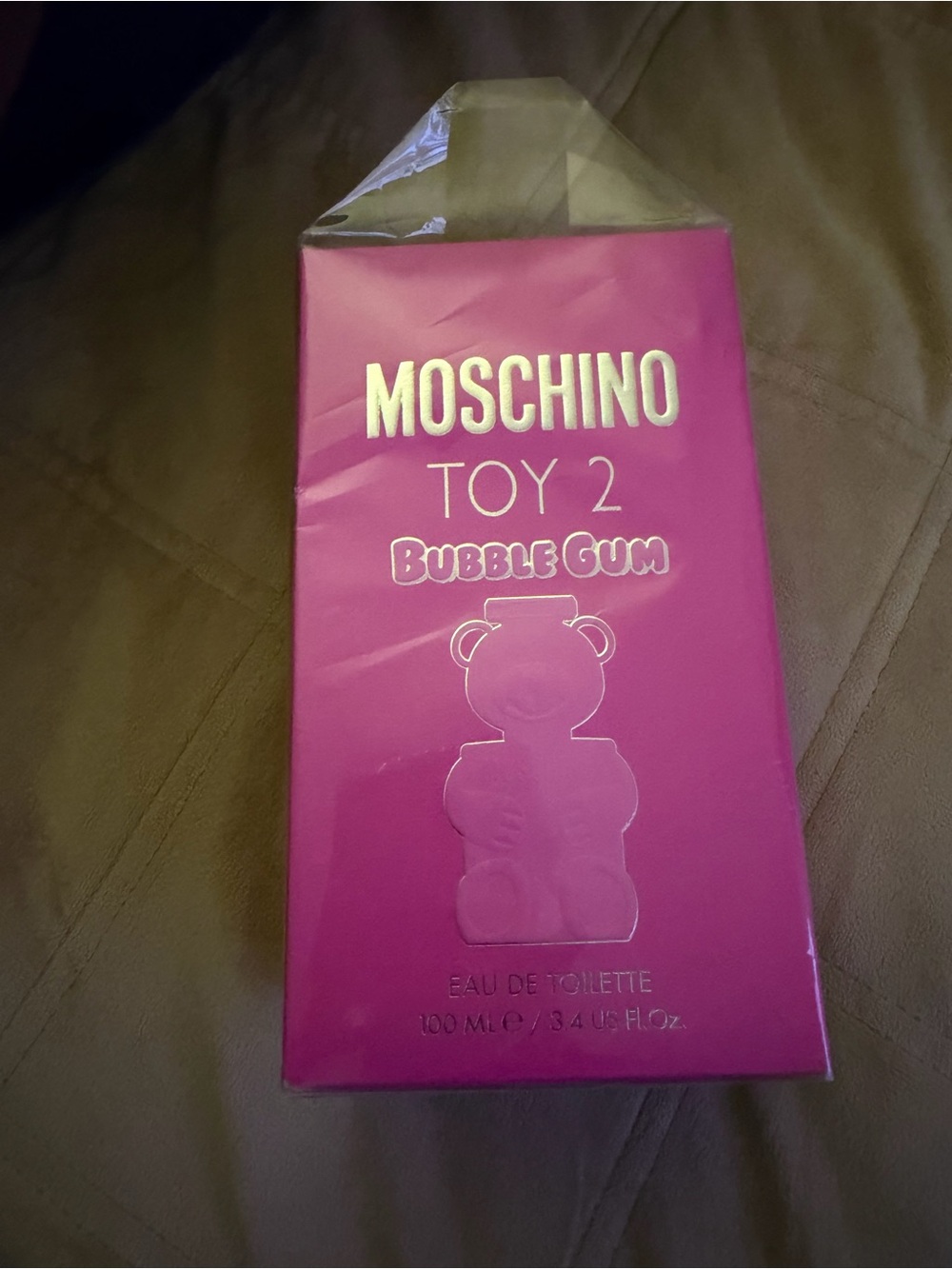 Moschino Toy 2 Bubble Gum Pink Packaging with Gold Logo